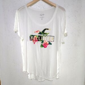 Hollister | White Floral Womens Graphic Tee